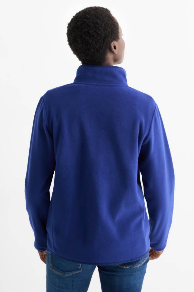 Damen - Fleece-Sweatjacke - dunkelblau