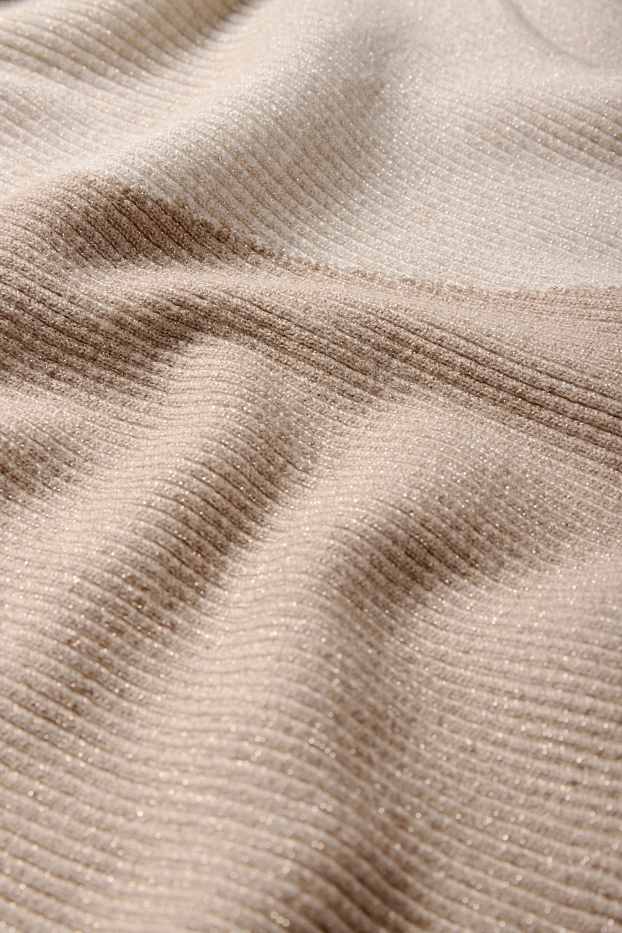 Mujer - Jersey - de canalé - beige claro