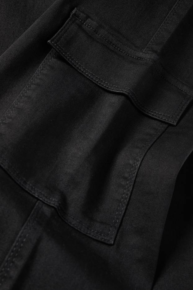 Dzieci dziewczynki - Cargo Jegging Jeans - czarny