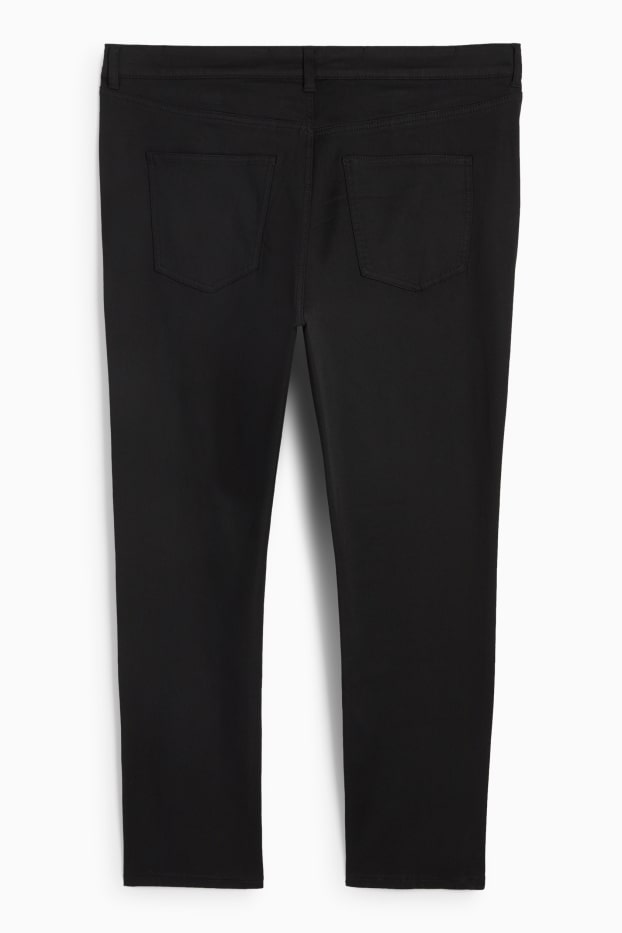 Dames - Pantalon - high waist - slim fit - zwart