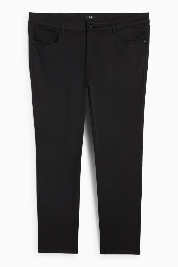 Dames - Pantalon - high waist - slim fit - zwart