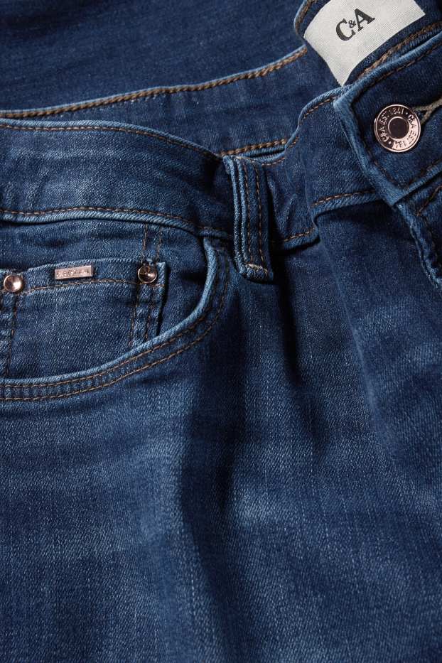 Women - Bootcut jeans - mid-rise waist - denim-dark blue