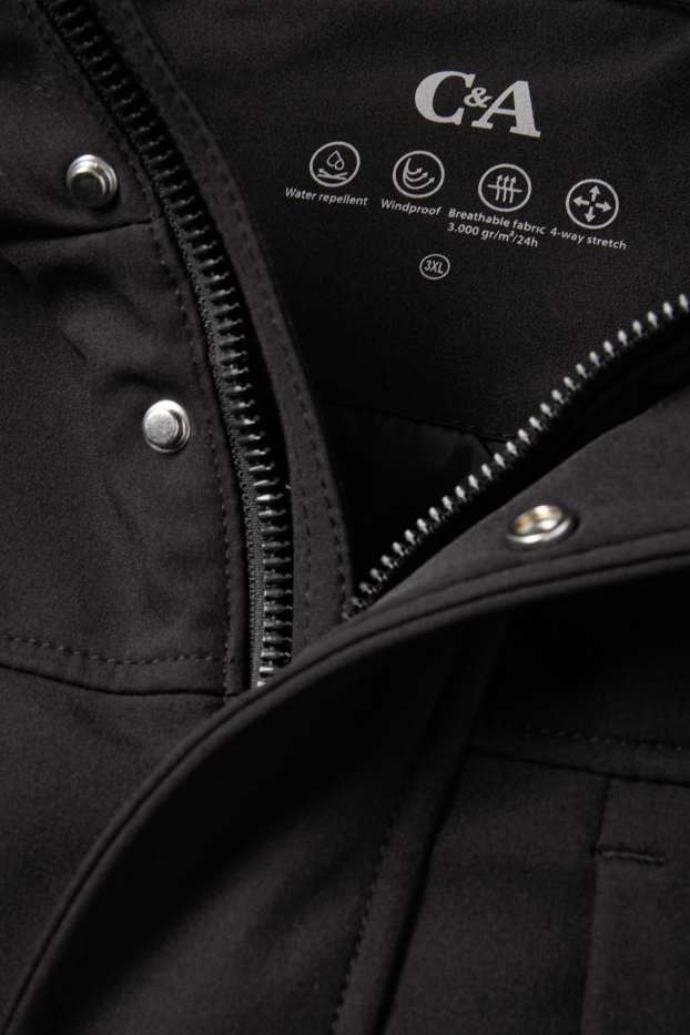 Men - Softshell jacket - lined - water-repellent - 4 Way Stretch - black