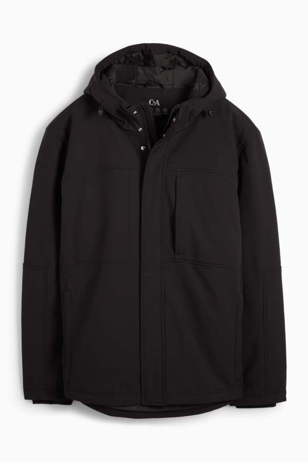 Men - Softshell jacket - lined - water-repellent - 4 Way Stretch - black