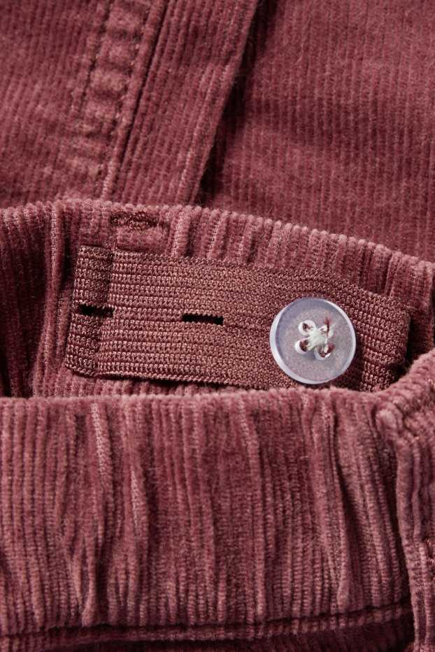 Kinderen: meisjes - Hart - corduroy broek - bordeaux