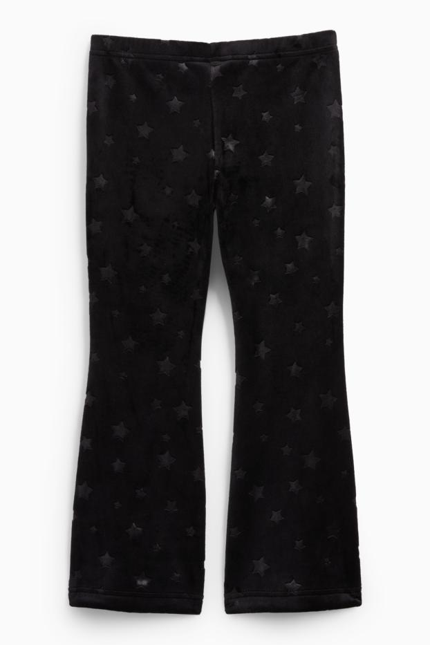 Enfants filles - Étoiles - flared leggings - noir