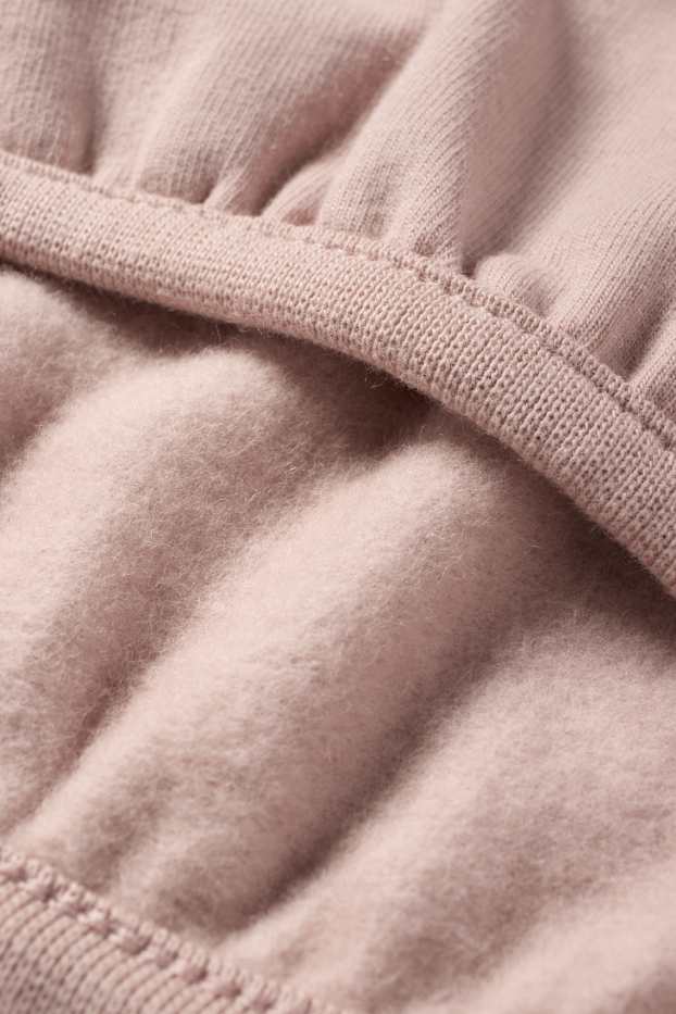 Baby Mädchen - Blümchen - Baby-Sweatshirt - Broderie Anglaise - rosa