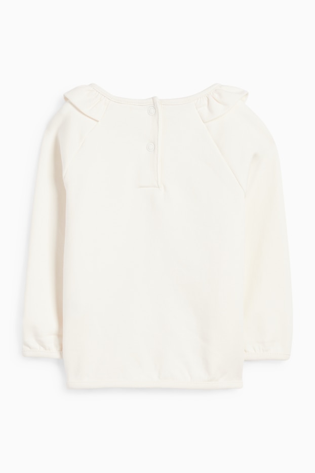 Baby Mädchen - Fuchs und Igel - Baby-Sweatshirt - cremeweiss
