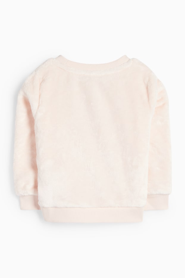Kinderen: meisjes - Eenhoorn - sweatshirt - glanseffect - roze