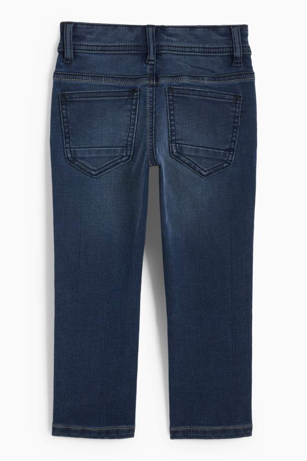 Kinderen: jongens - Slim jeans - met structuur - donkerblauw