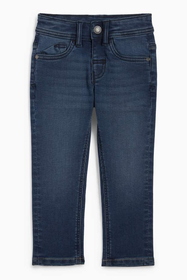 Kinderen: jongens - Slim jeans - met structuur - donkerblauw