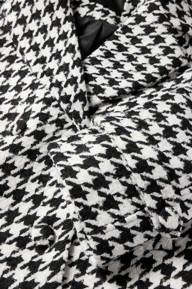 Damen - Jacke - kariert - schwarz / weiß
