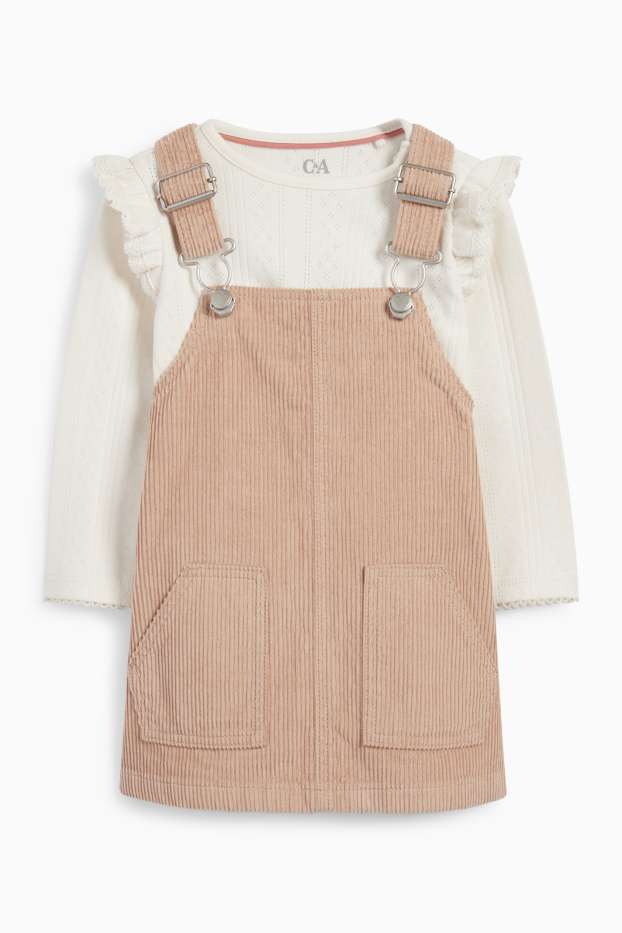 Bébés filles - Tenue bébé - 2 pièces - beige