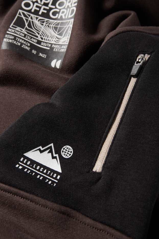 Kinderen: jongens - Hoodie - donkerbruin