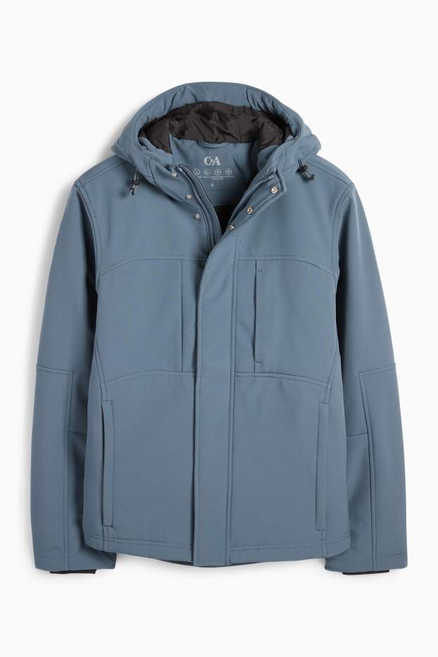 Herren - Softshelljacke - gefüttert - wasserabweisend - 4 Way Stretch - blau