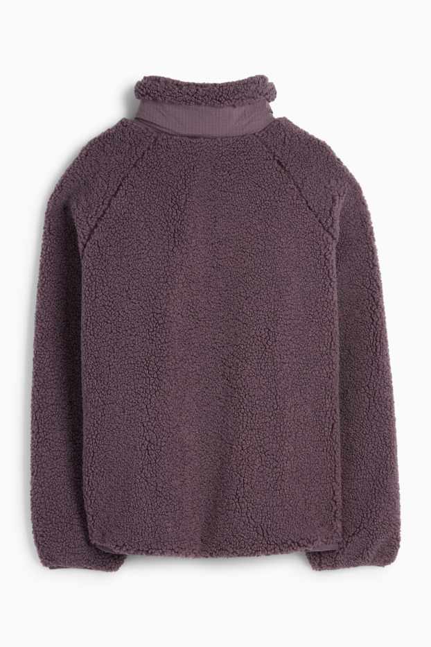 Dona - Jaqueta de pèl sintètic - amb folre - violeta