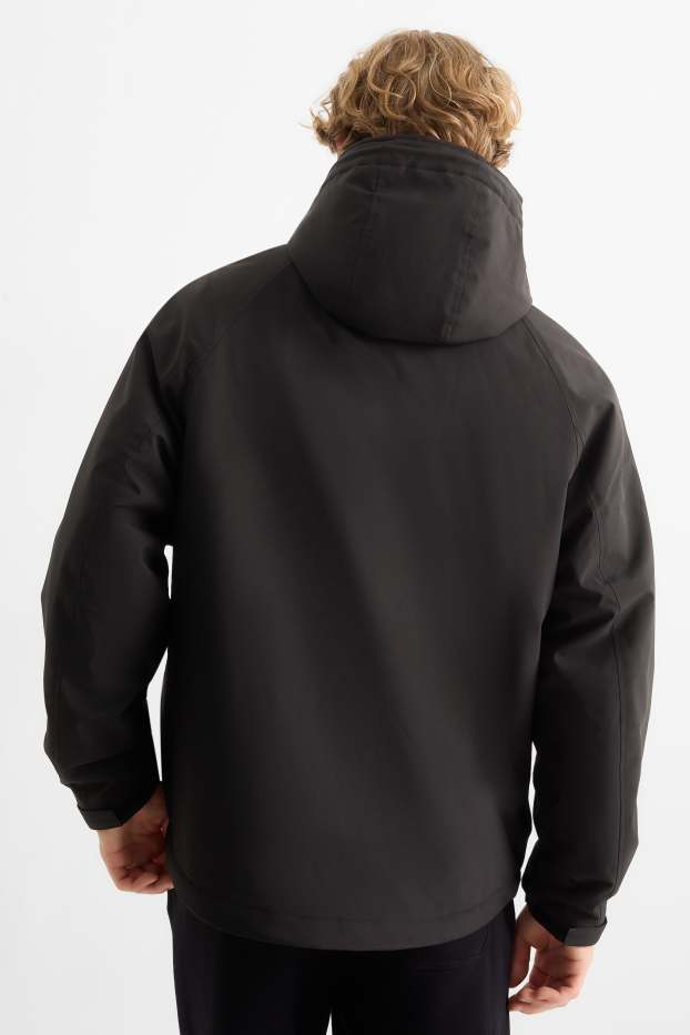 Uomo - Giacca con cappuccio - imbottita - nero