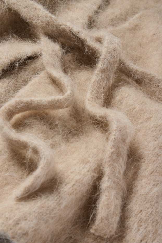Femmes - Gilet en maille - alpaga mélangé - beige