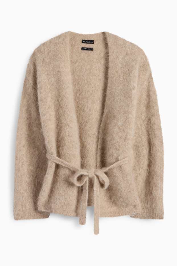 Femmes - Gilet en maille - alpaga mélangé - beige