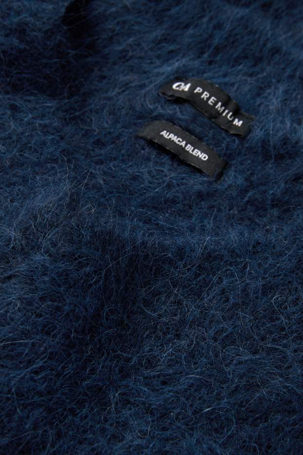 Femmes - Pull - mélange d’alpaga - bleu foncé