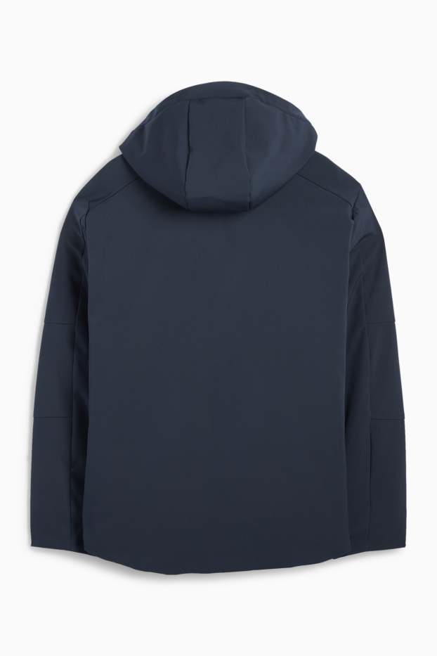 Mężczyźni - Kurtka softshell - - wyściełana - hydrofobowa - 4 Way Stretch - ciemnoniebieski