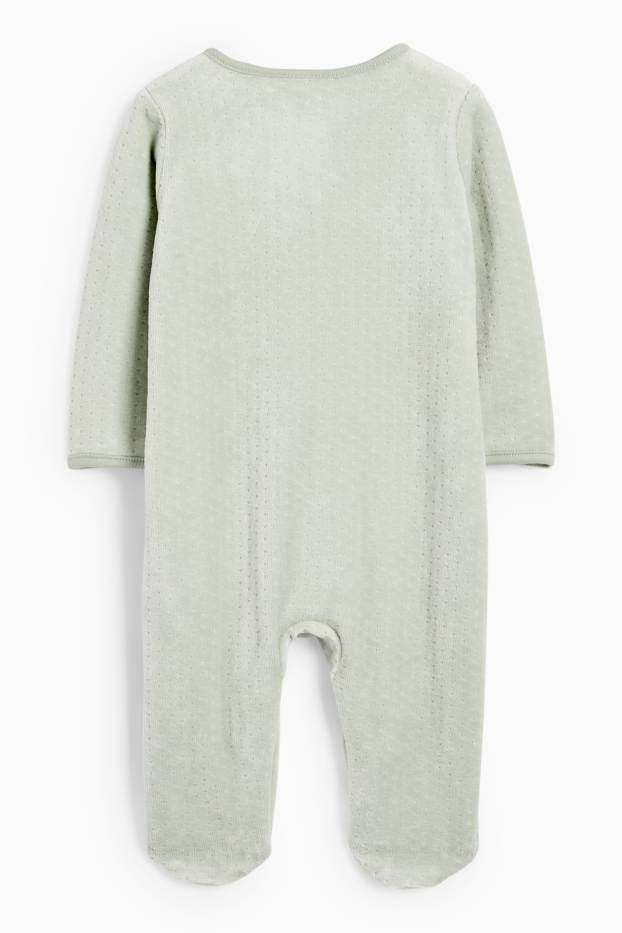Unisex - Winnie Puuh - Baby-Schlafanzug - strukturiert - hellgrün