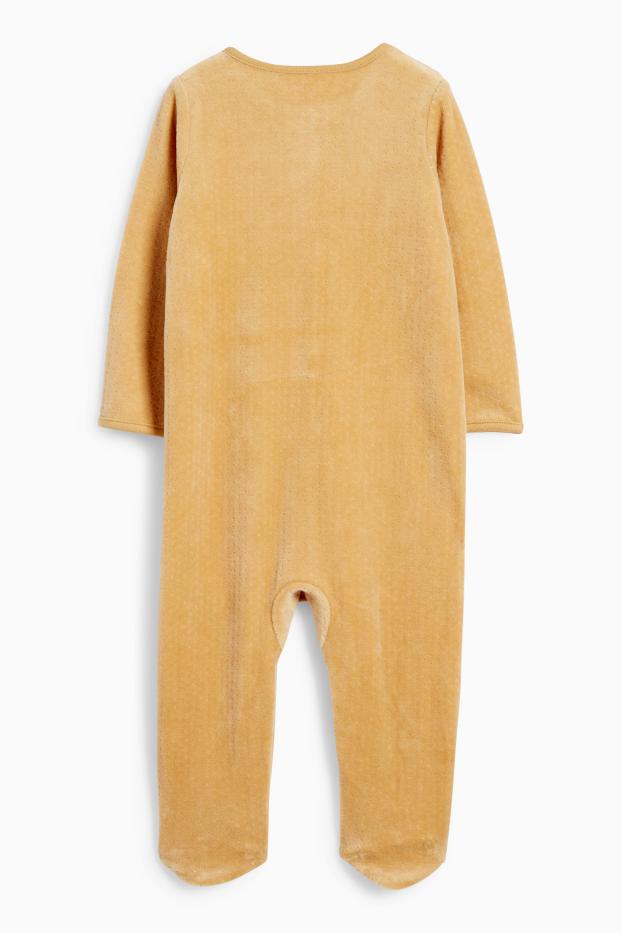 Baby Boys - The Lion King - baby sleepsuit - textured - yellow