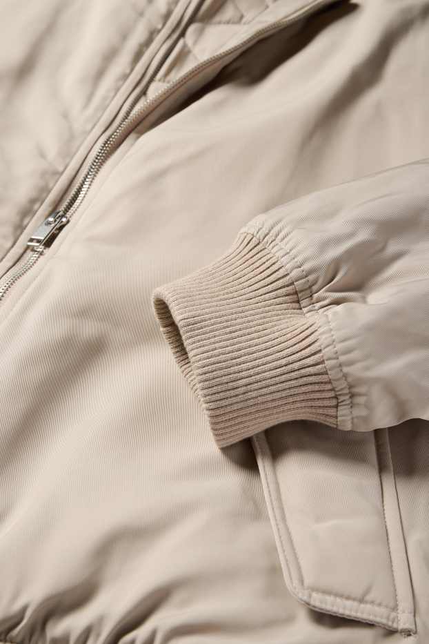 Herren - Bomberjacke - gefüttert - beige