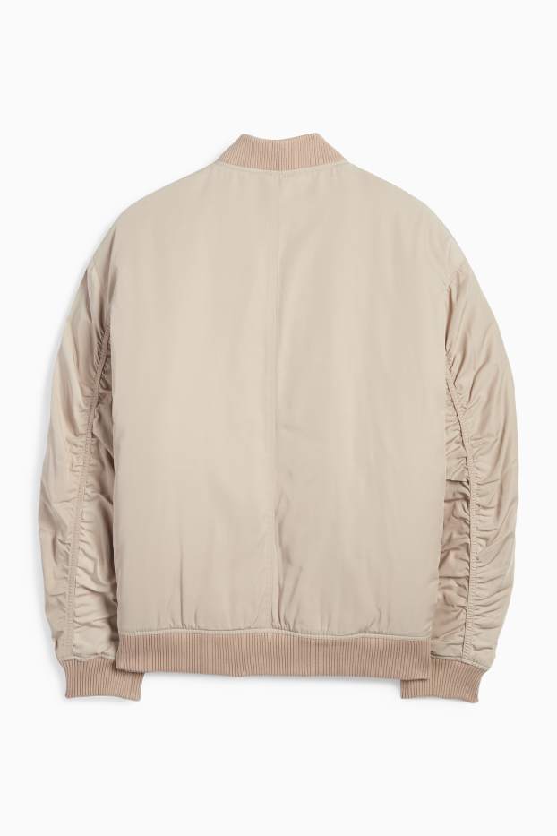 Herren - Bomberjacke - gefüttert - beige