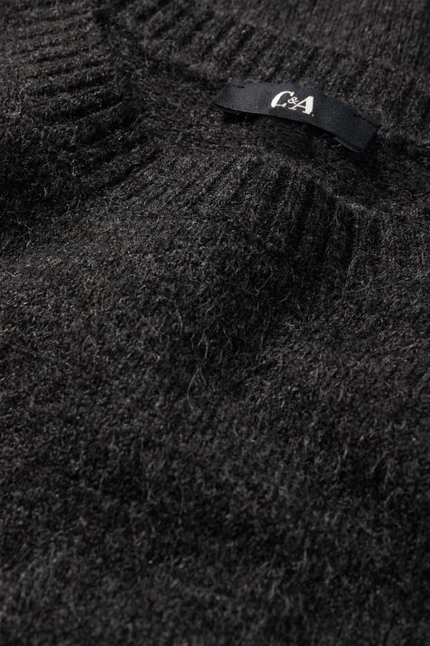 Damen - Feinstrick-Pullover - dunkelgrau