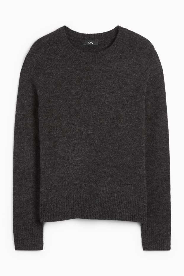 Damen - Feinstrick-Pullover - dunkelgrau