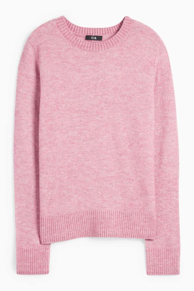 Femmes - Pull en maille fine - rose