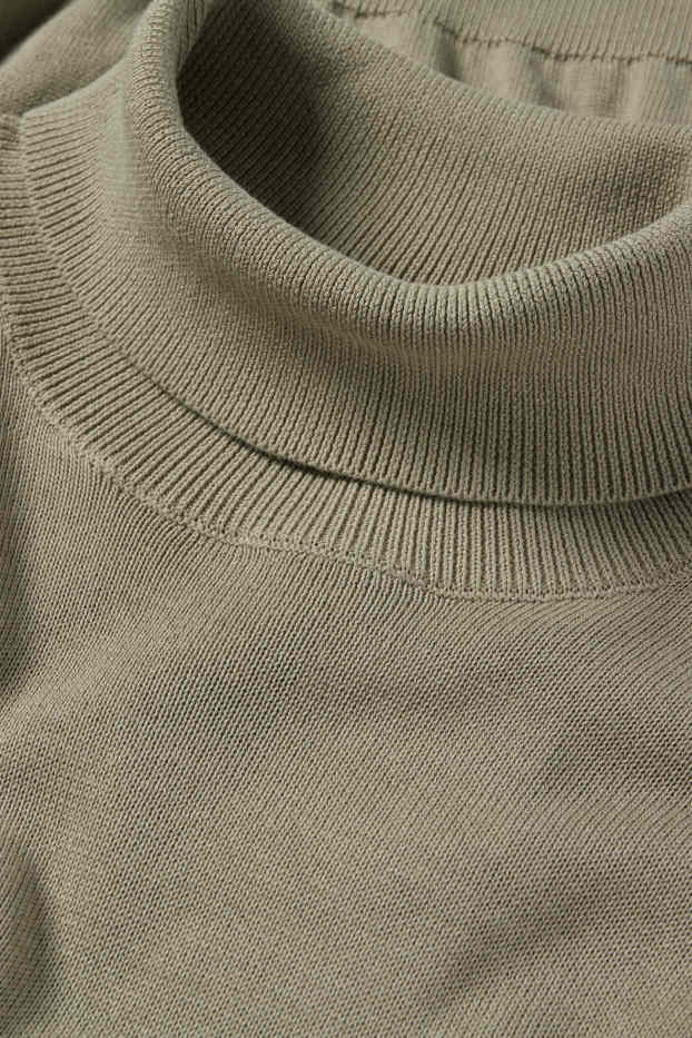 Men - Turtleneck jumper - khaki