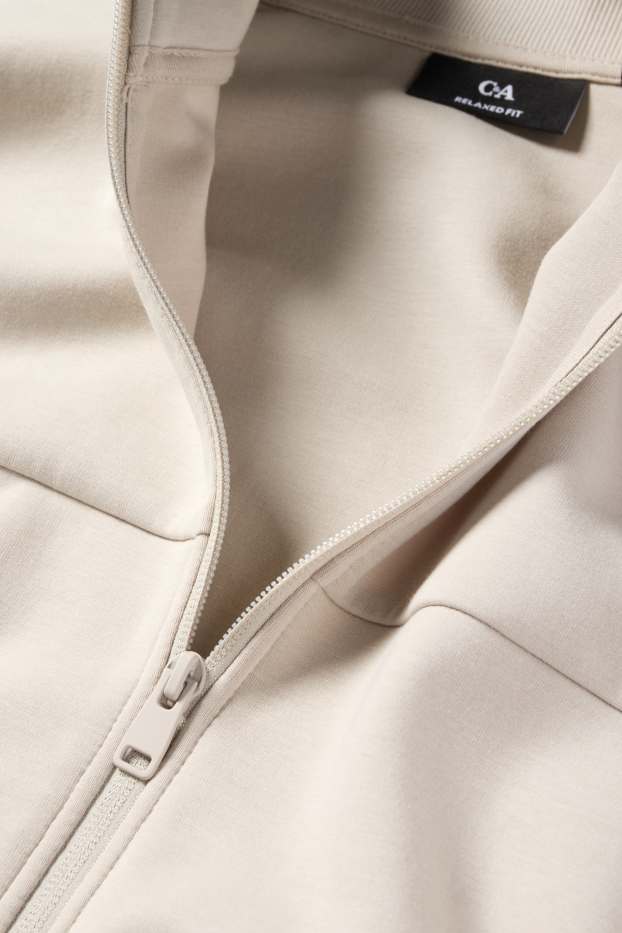 Men - Zip-through sweatshirt - beige