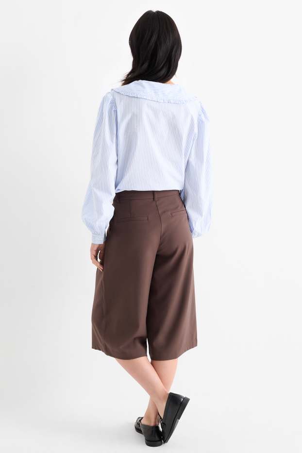 Damen - Culotte - Mid Waist - Relaxed Fit - dunkelbraun
