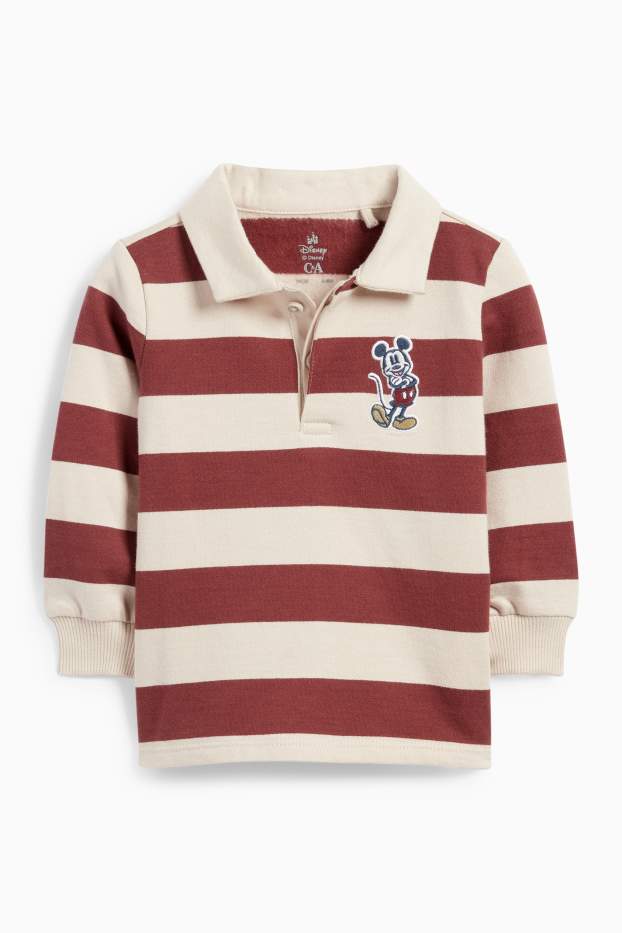 Baby: jongens - Mickey Mouse - babyoutfit - 2-delig - bordeaux