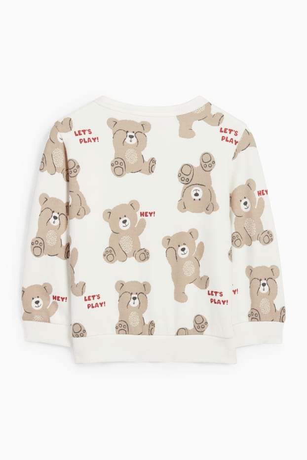 Baby Jungen - Bärchen - Baby-Sweatshirt - cremeweiss
