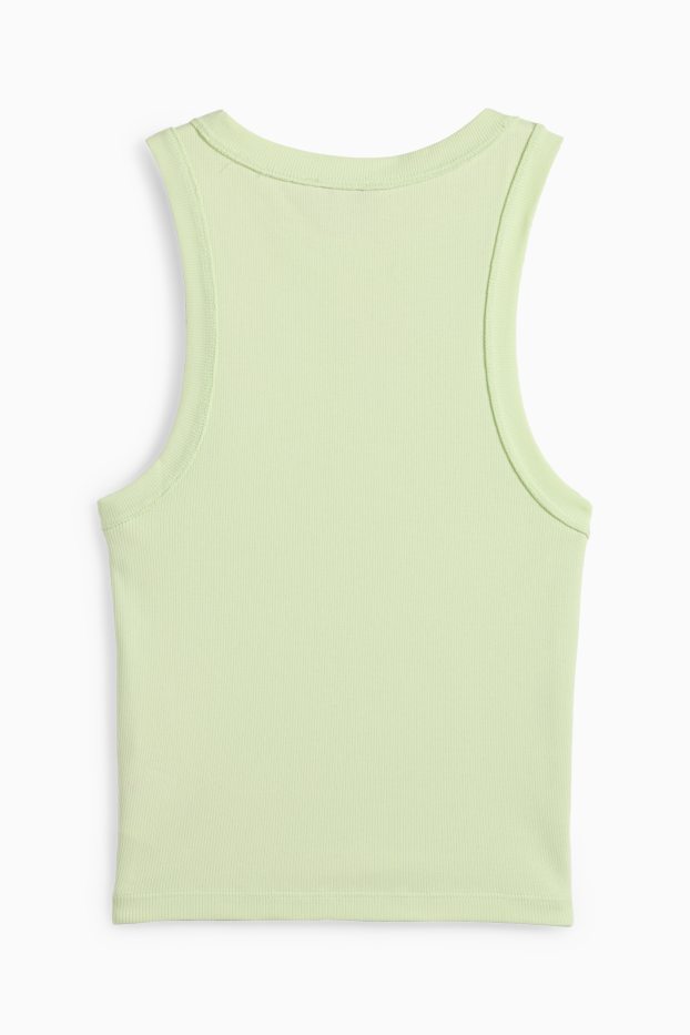 Donna - Top - a coste - verde chiaro