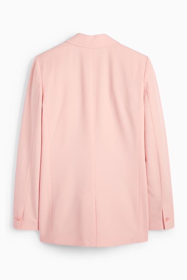 Dames - Lange, oversized blazer - lichtroze
