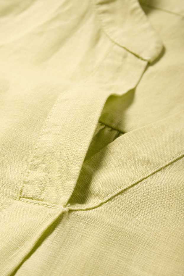 Femmes - Robe-tunique en lin - vert clair