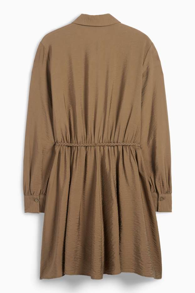 Femmes - Robe-chemisier - marron clair