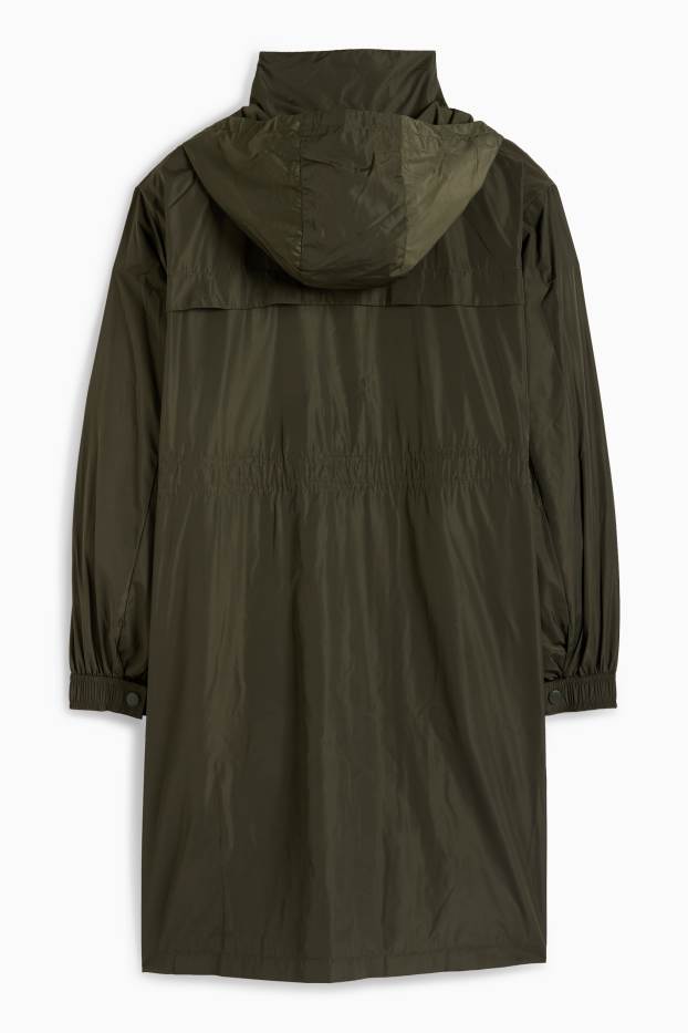 Damen - Parka mit Kapuze - wasserabweisend - khaki