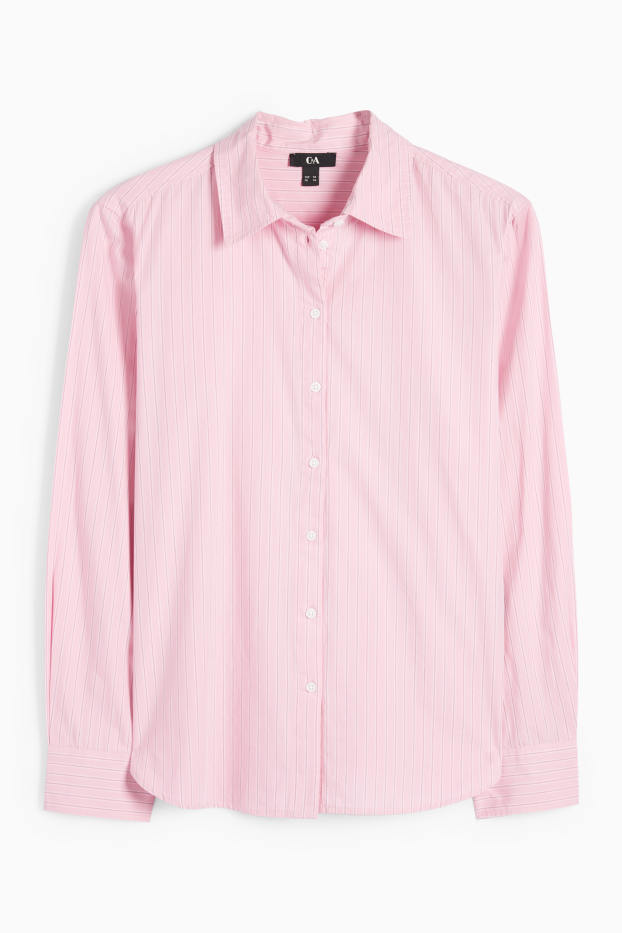 Donna - Blusa - a righe - rosa