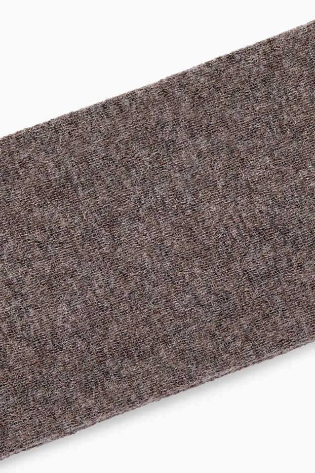 Dámské - Punčochové kalhoty s kašmírem - hnědá