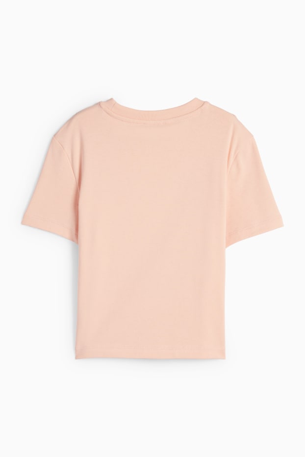 Femmes - T-shirt court - abricot