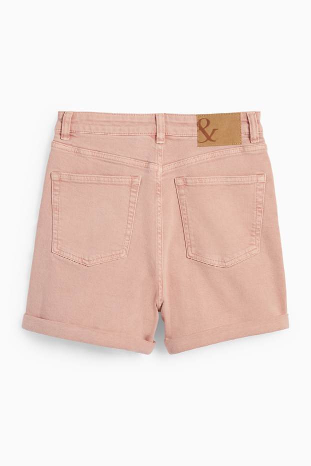 Damen - Mom Shorts - High Waist - apricot