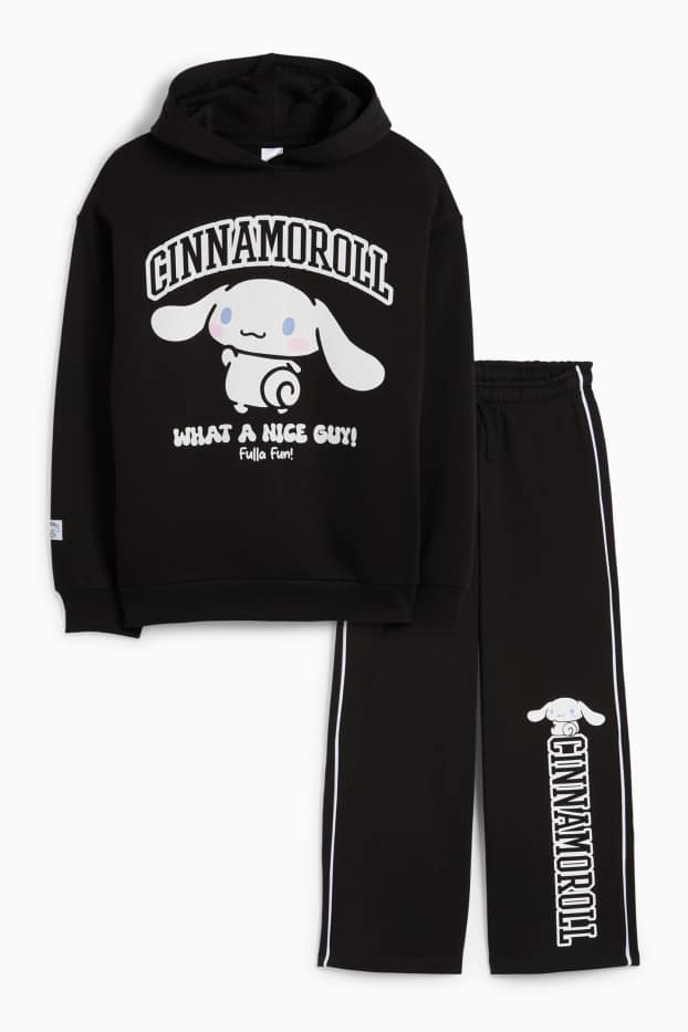 Kinder Mädchen - Cinnamoroll - Set - Hoodie und Jogginghose - 2 teilig - schwarz