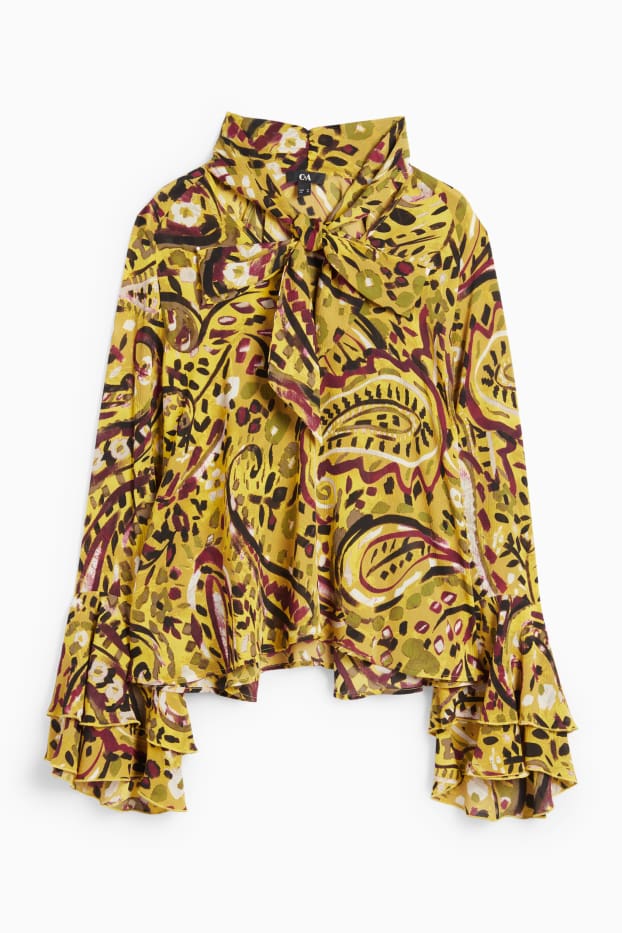 Mujer - Blusa - estampada - verde claro
