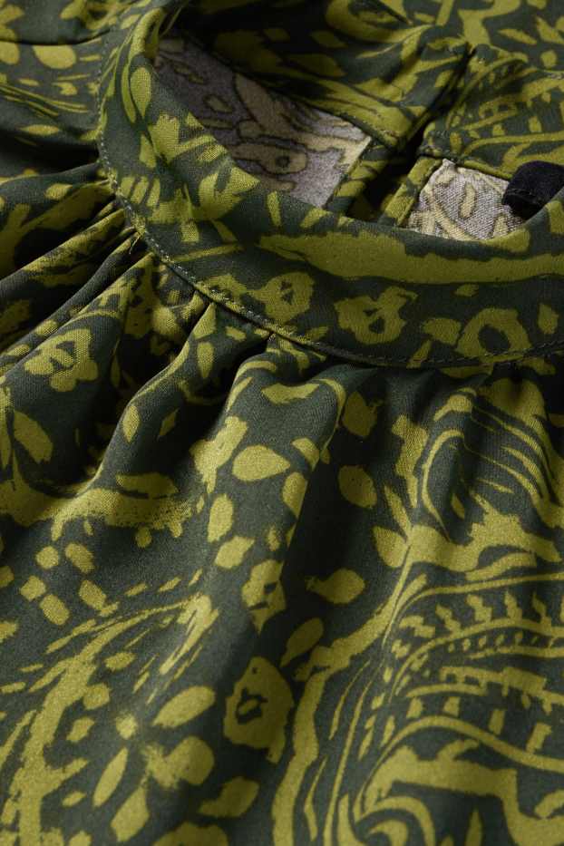 Women - Blouse - patterned - green