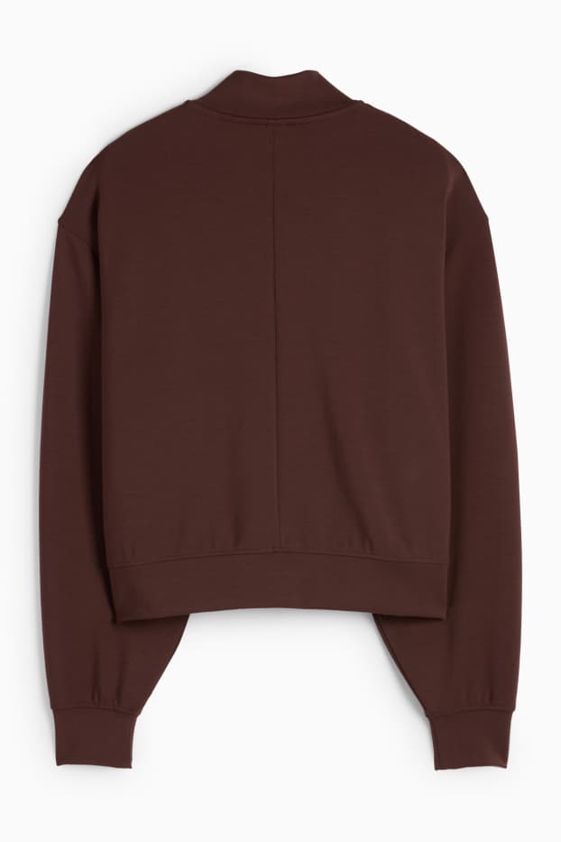 Dames - Sweatvest - donkerbruin